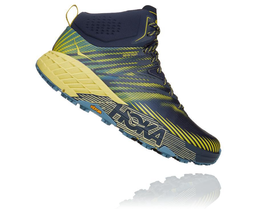 Hoka One One Trailsko Herre - Speedgoat Mid Gore-Tex 2 - Mørkeblå - 580296PXH